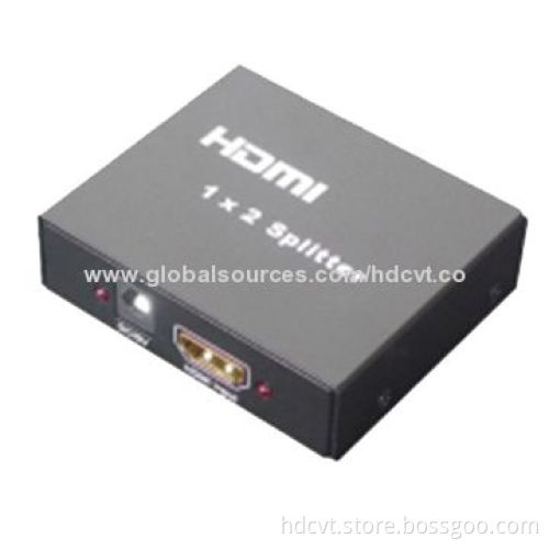 1 x 2 HDMI Splitter, Supports 3D (HDCP) (HDMI 3D), Up to 225MHz Operating Frequency